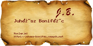Juhász Bonifác névjegykártya