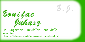 bonifac juhasz business card